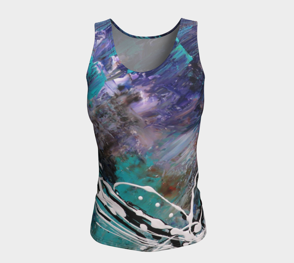 Matt LeBlanc Art LONG Fitted Tank Top - Design 003